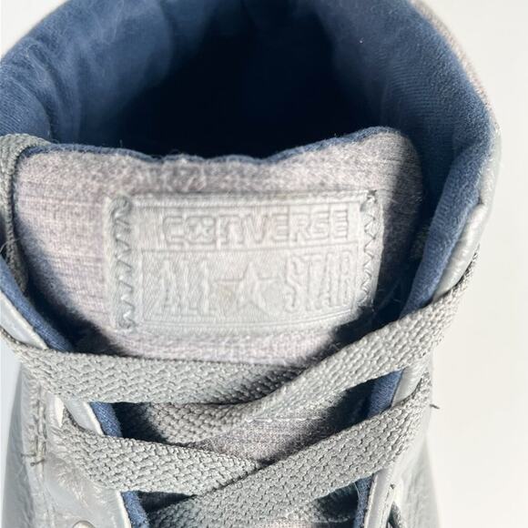 Converse Chuck Taylor Street Mid Leather Sneakers Shoes Grey Men 11 - Picture 12 of 15